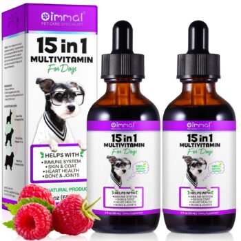 Oimmal 15 in 1 Multivitamin Drops for Dogs - LOT of 2